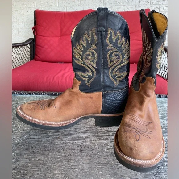 Justin Boots Tekno Crepe Western oil resistant leather. Made in USA. RODEO - Picture 5 of 10